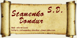 Stamenko Dondur vizit kartica